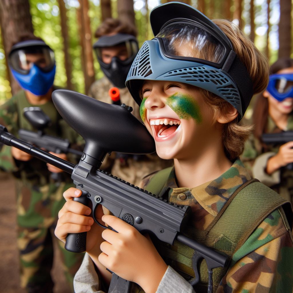 Younger Boy in Paintball Games