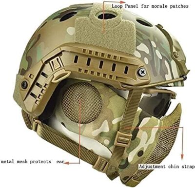 Tactical Fast Helmet Paintball Mask