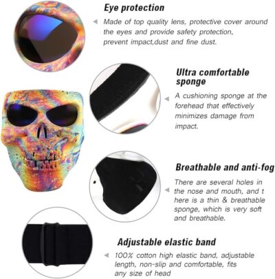 Spooky Skull Face Paintball Mask